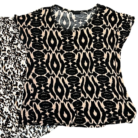 HALOGEN and BOBEAU shirts tops blouse size large leopard print abstract. - Picture 2 of 5